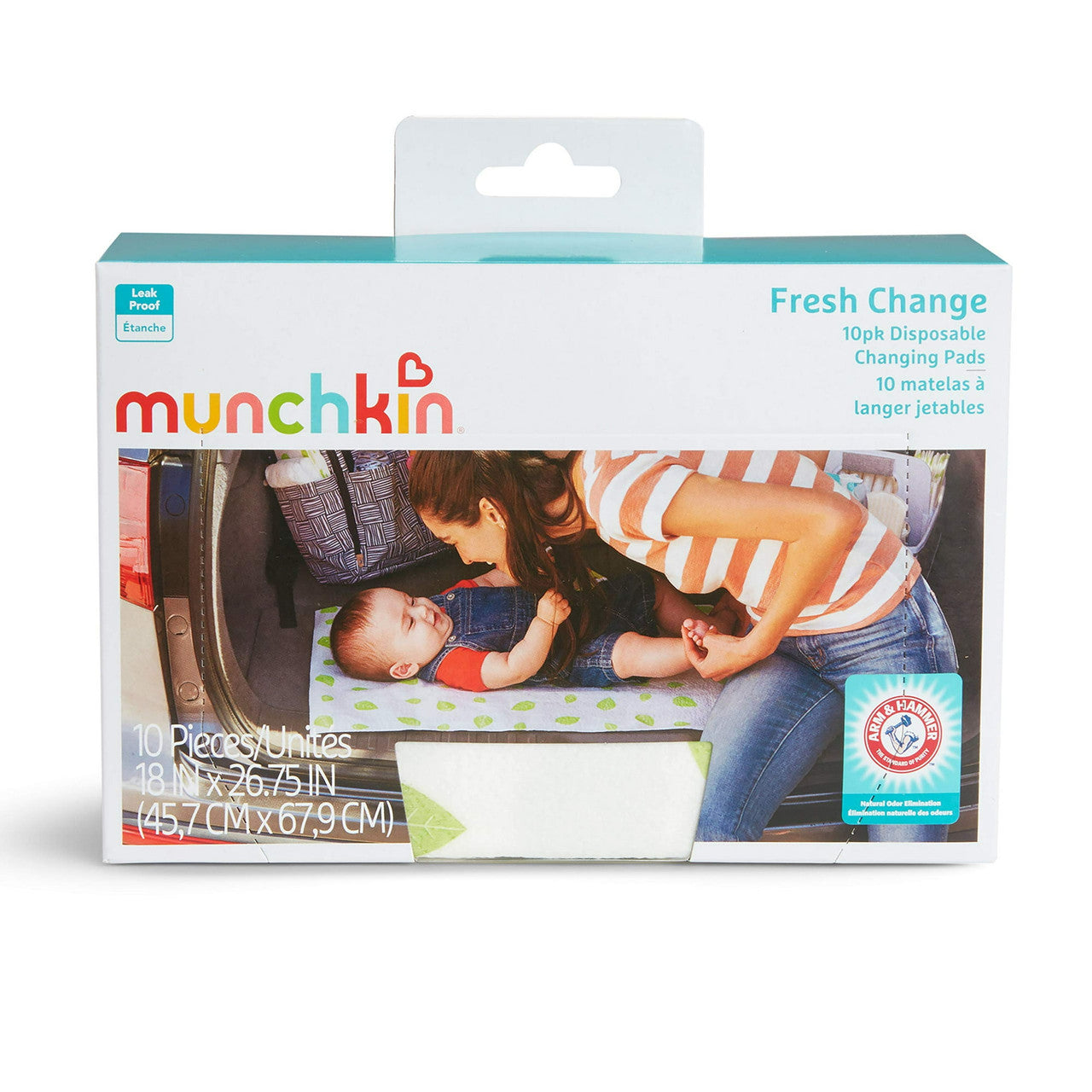 Munchkin Arm And Hammer Disposable Changing Pad - 10 Ea
